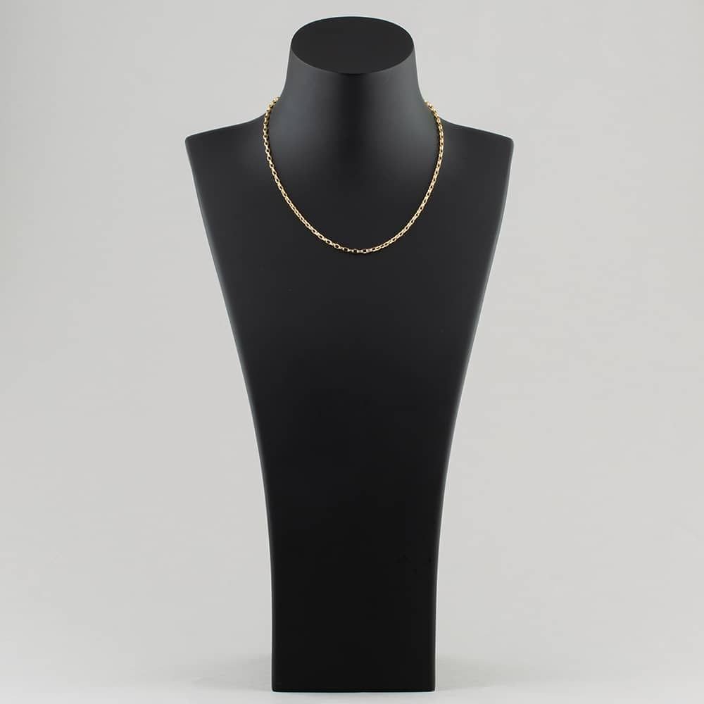 T.H.Baker T.H.Baker Women's 9ct Yellow Gold 16 Inch Oval Belcher Chain HOB100-16 - 2