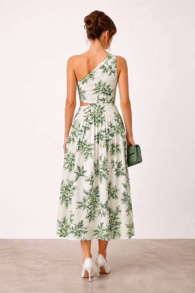 Style Cheat Style Cheat Women's Jasmine Green Print Dress - 2