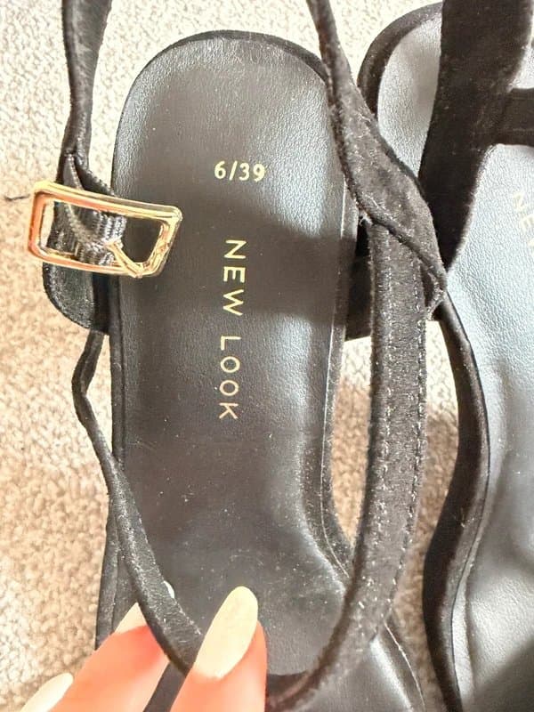New Look New Look Black Block Heel Sandals UK 6 / EU 39 – Worn Once
