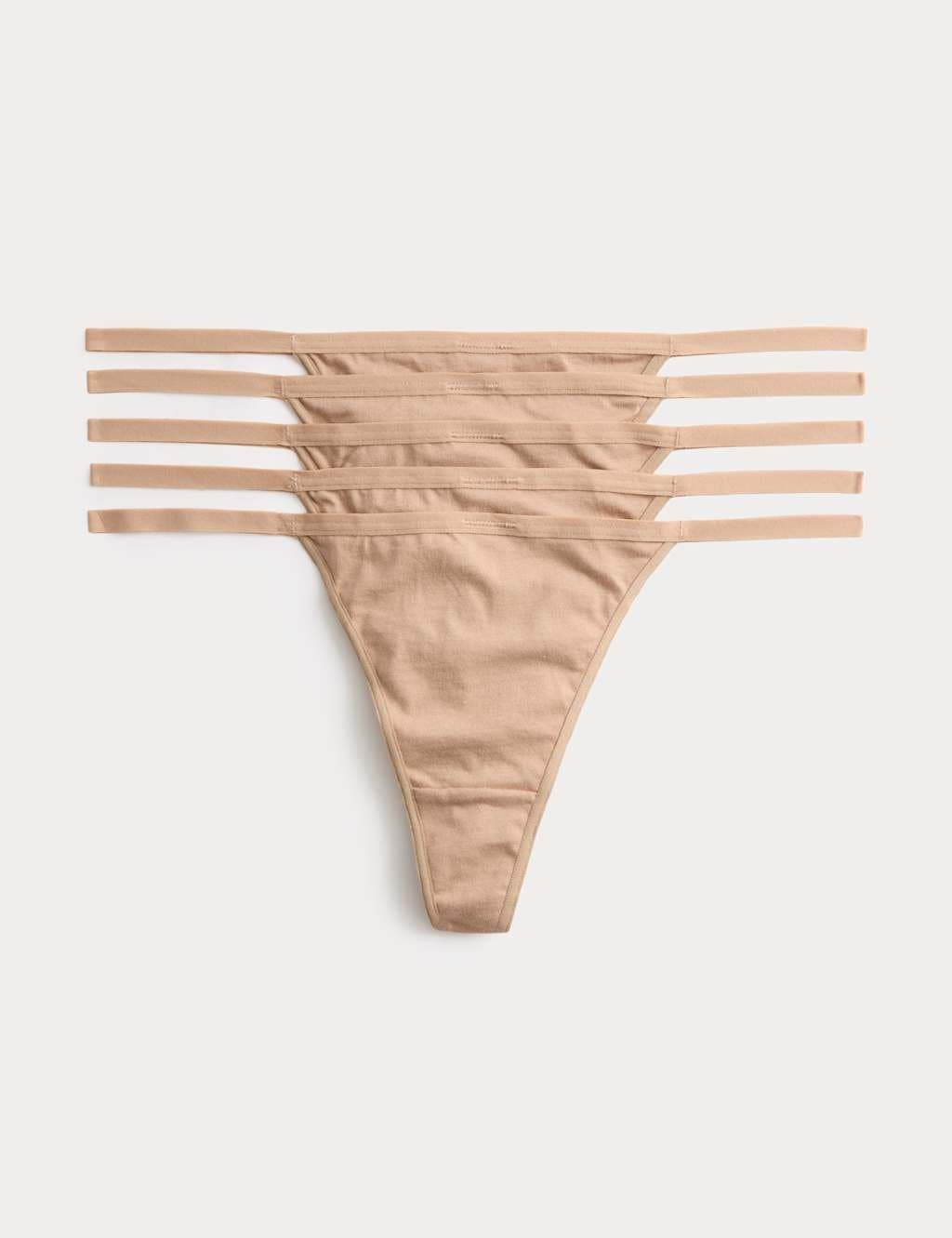 Marks & Spencer M&S Rose Quartz Cotton G-String Thongs 5-Pack