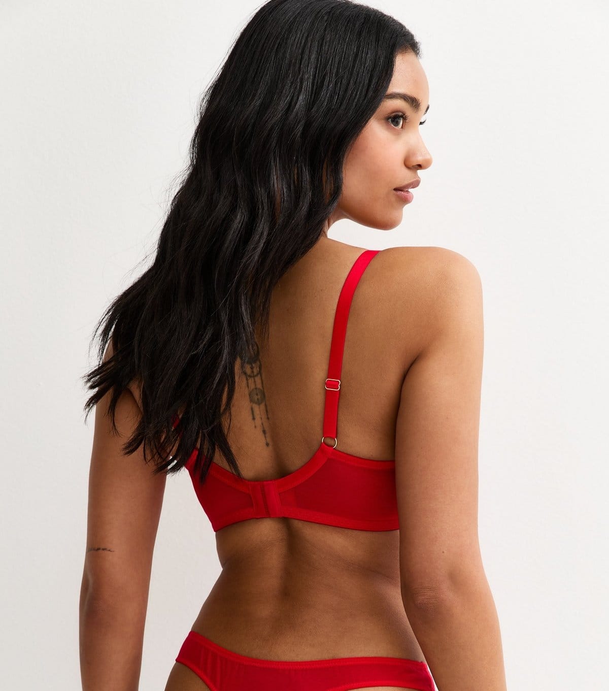 New Look Women's Red Lace Non Padded Bra New Look - 4