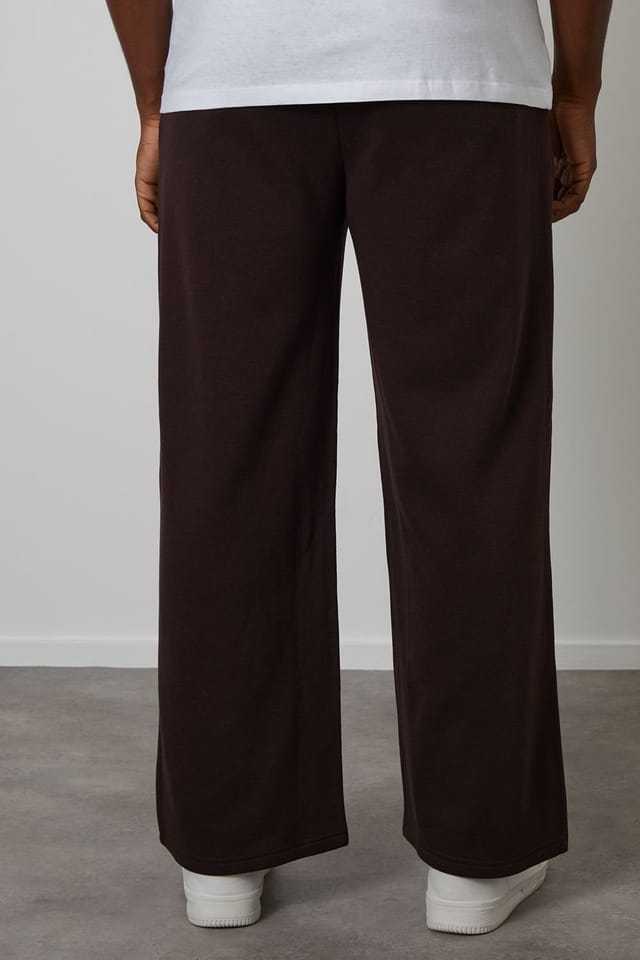 Threadbare Threadbare Men's Wide Leg Joggers in Chocolate - 2