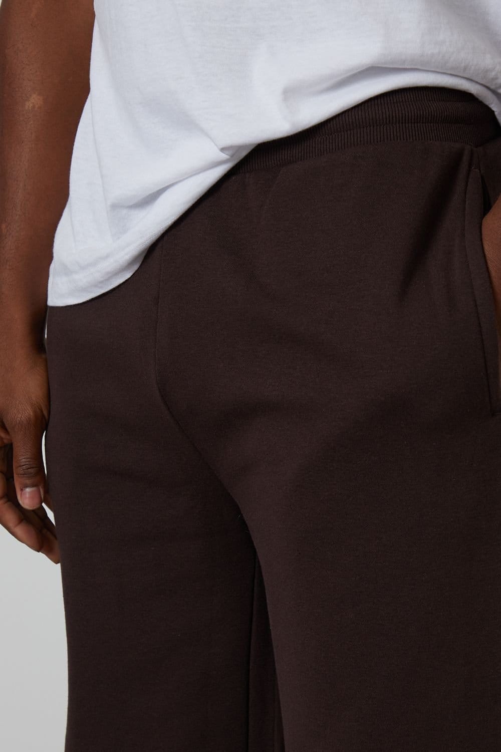 Threadbare Threadbare Men's Wide Leg Joggers in Chocolate - 4