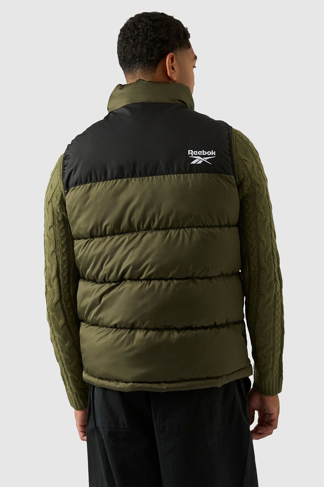 Reebok Reebok Men's Puffer Vest in Olive - 2