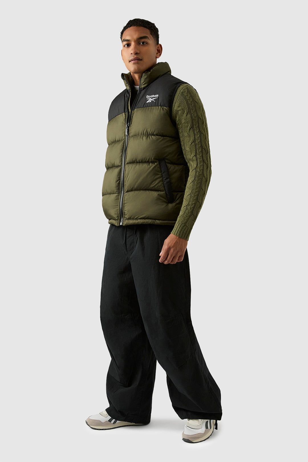 Reebok Reebok Men's Puffer Vest in Olive - 3