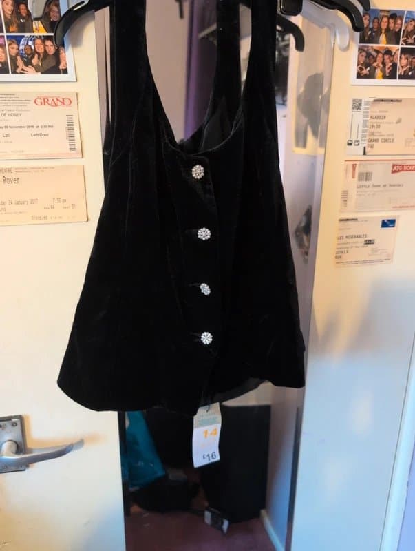 Primark Black velvet corset style halter neck waistcoat