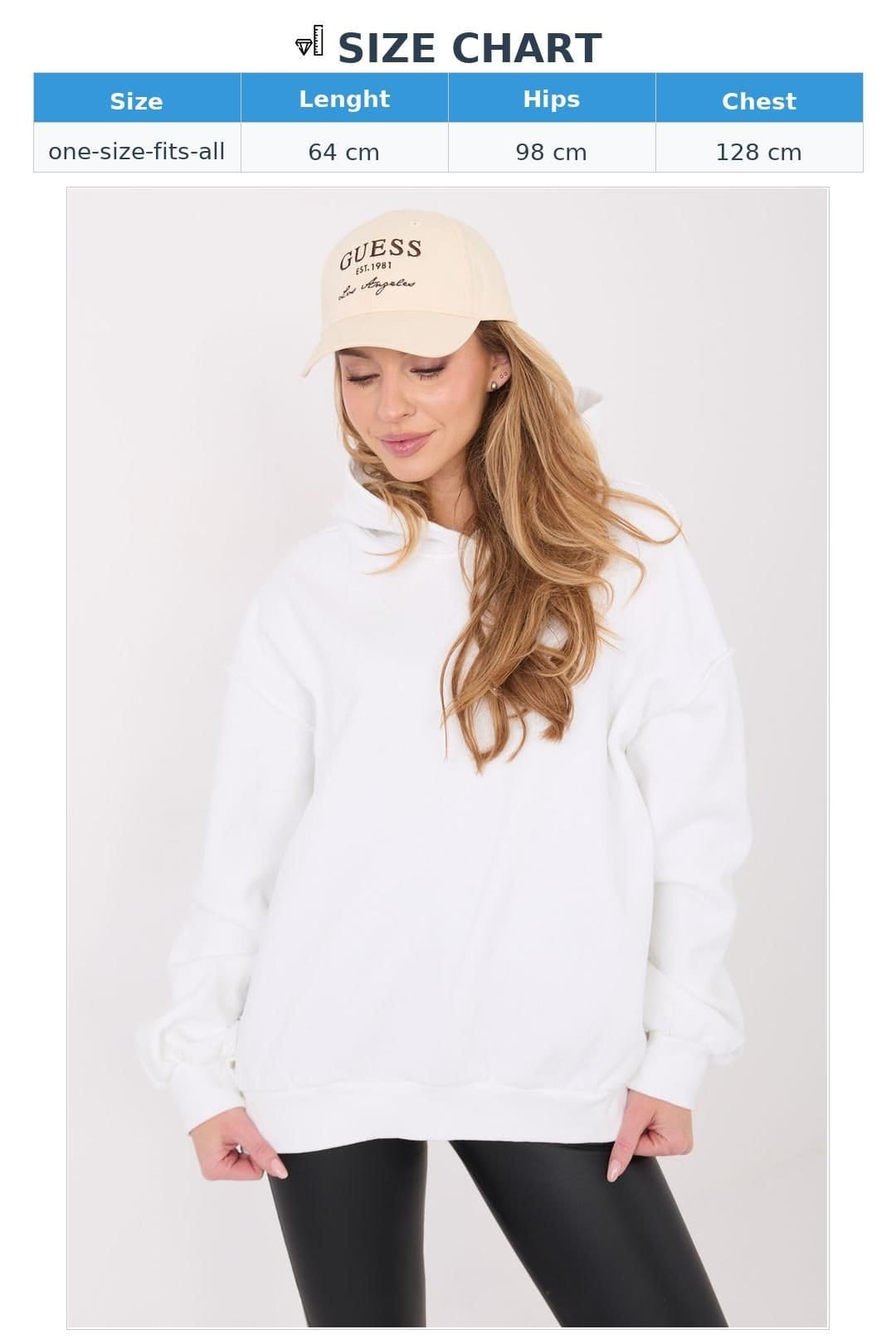 Love Lace Love Lace Women's Cotton Hooded Sweatshirt with Warm Lining in White - 4