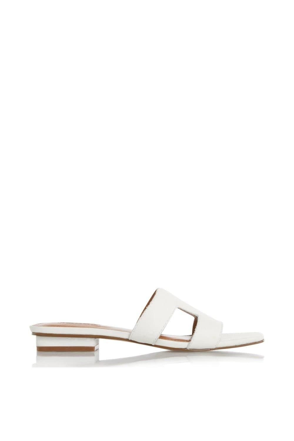 Dune London Dune London Women's 'Loupe' Leather Sliders in White