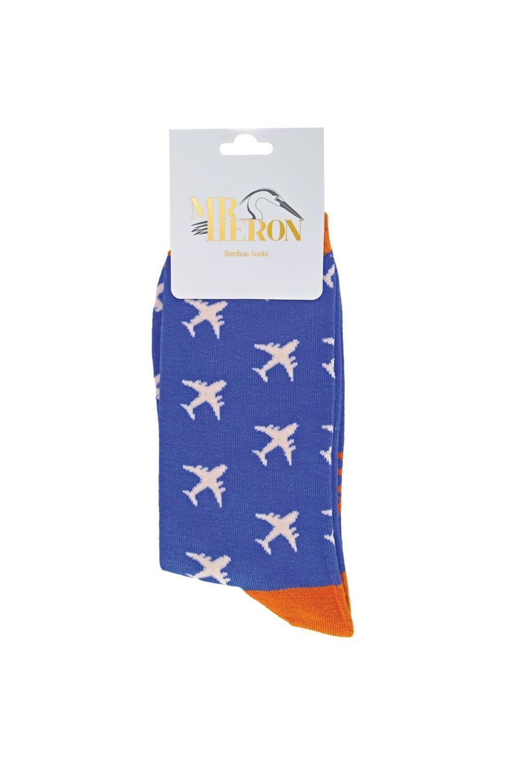 Mr Heron Mr Heron Men's Animal Patterned Soft Breathable Bamboo Novelty Socks in Dark Blue - 2