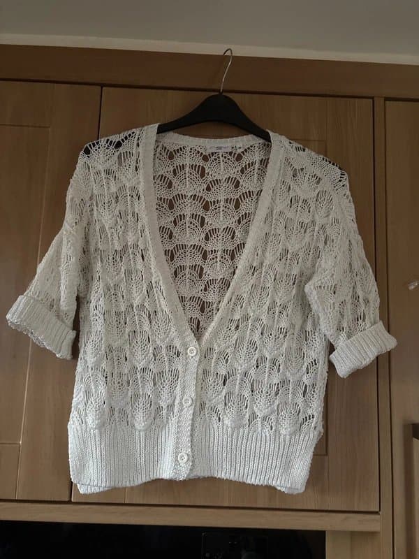 New Look New look crochet style short sleeve cardigan top size 10