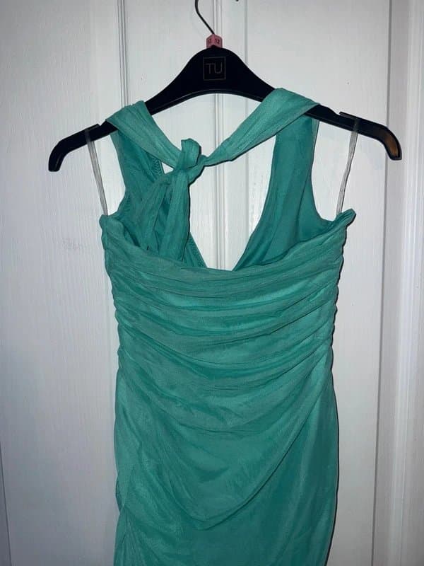 Oh Polly Oh Polly size 10 halter midi dress turquoise  new with tags