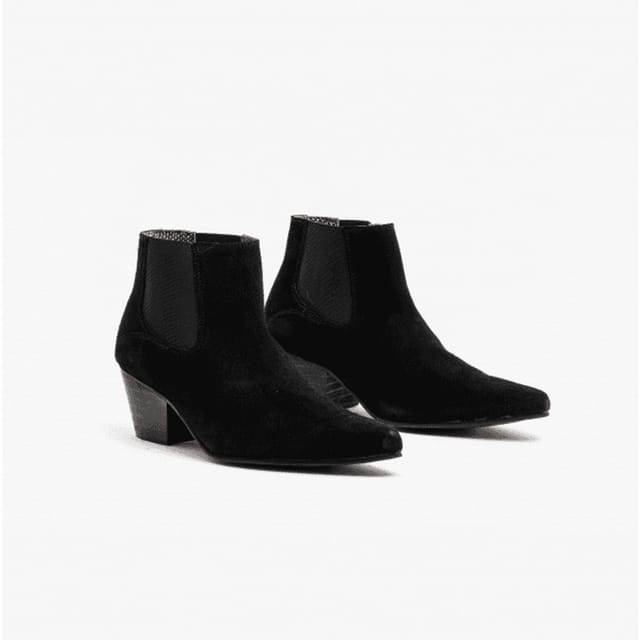 Club Cubano Club Cubano Men's Mccartney Pull On Cuban Heel Ankle Boots in Black - 2