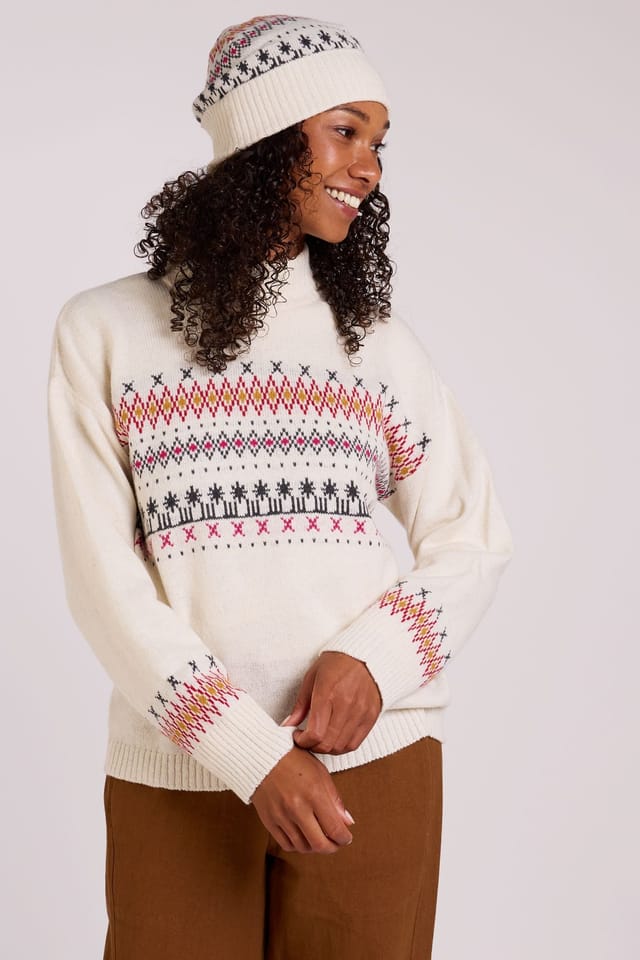 Nomads Clothing Nomads Clothing Women's Womens Fairisle Lightweight Jumper in Ivory - 3