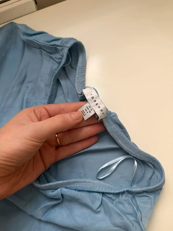 ASOS Light Blue Silk Midi Skirt
