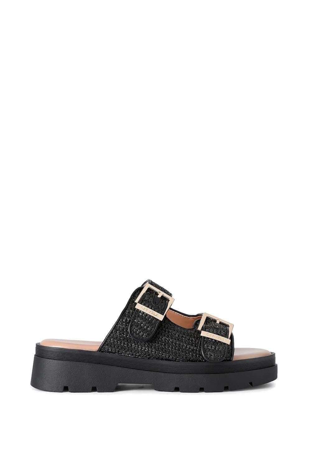 Carvela Carvela Women's 'Bormio Buckle' Fabric Sandals in Black