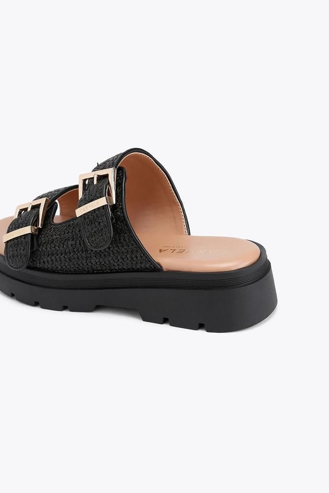 Carvela Carvela Women's 'Bormio Buckle' Fabric Sandals in Black - 3