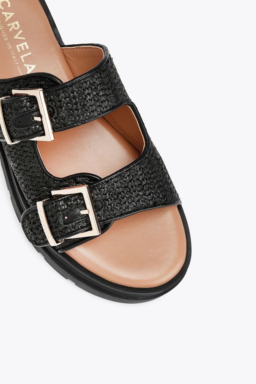 Carvela Carvela Women's 'Bormio Buckle' Fabric Sandals in Black - 4