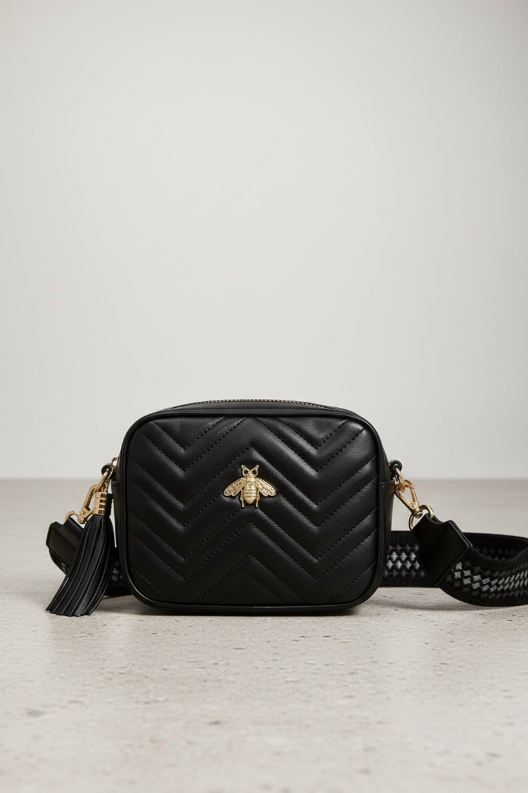 SVNX SVNX Women's Bee Embellished Camera Bag in Black - 2