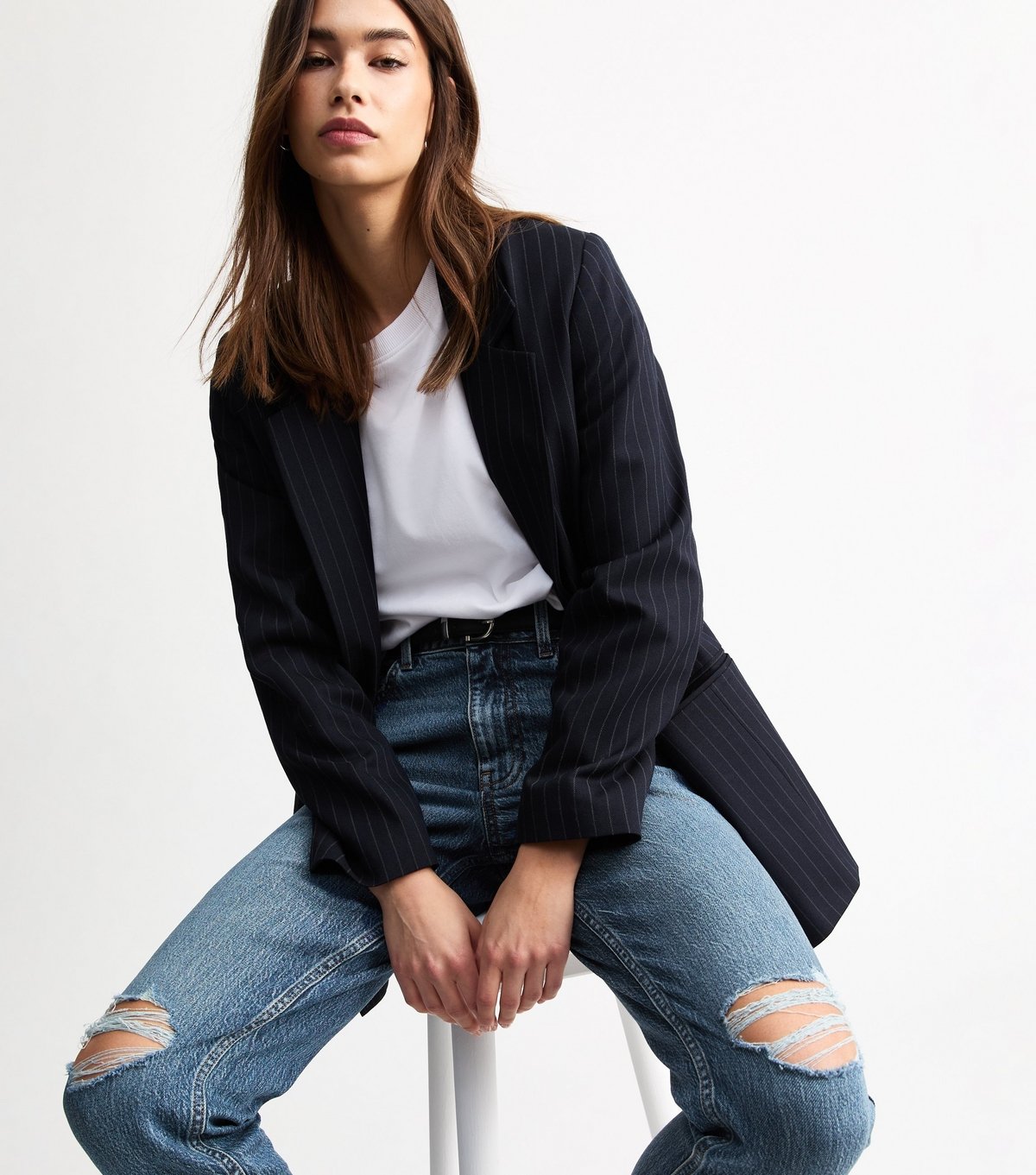 New Look Women's Blue Ripped Mom Jeans New Look - 2