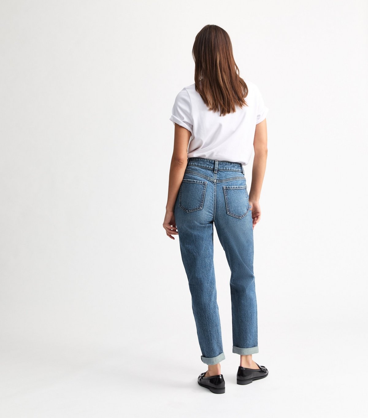 New Look Women's Blue Ripped Mom Jeans New Look - 4
