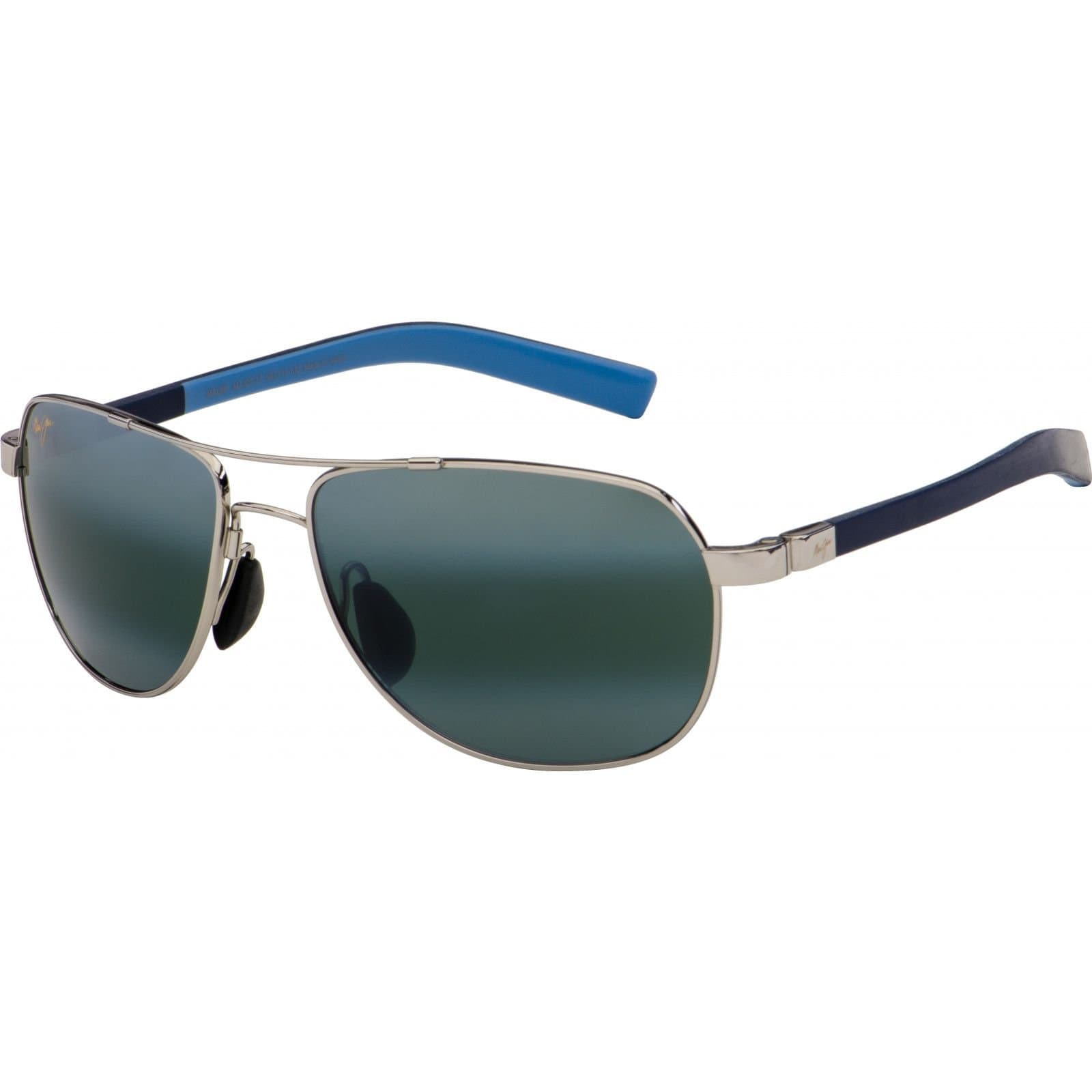 Maui Jim Maui Jim Men's 327-17 Aviator/Navigator Sunglasses in Silver