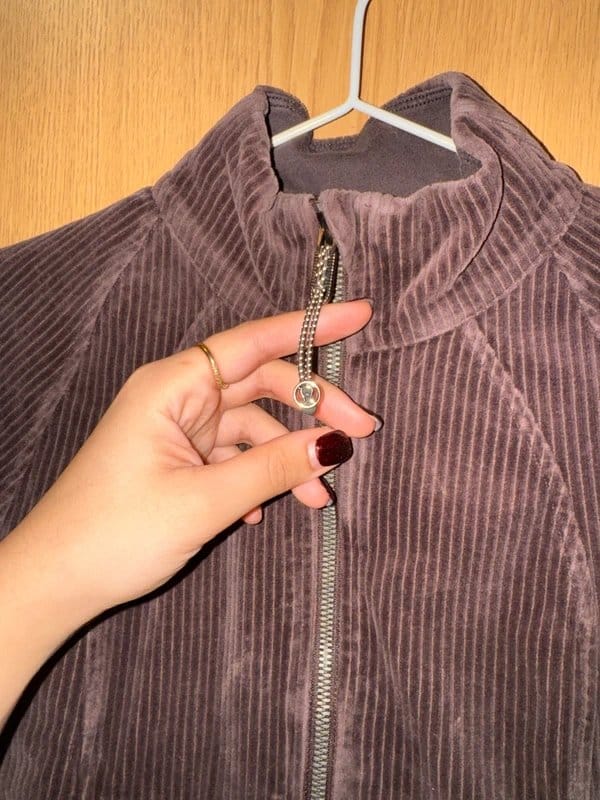 Lululemon Brown Ribbed Suede Define Jacket