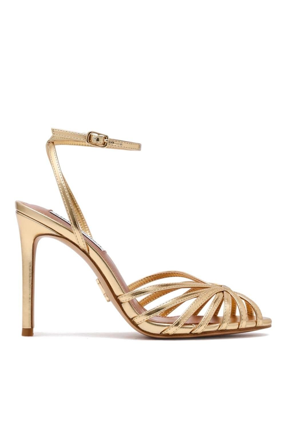 Steve Madden Steve Madden Women's 'Mizuna Gold' Strappy Heels in Gold