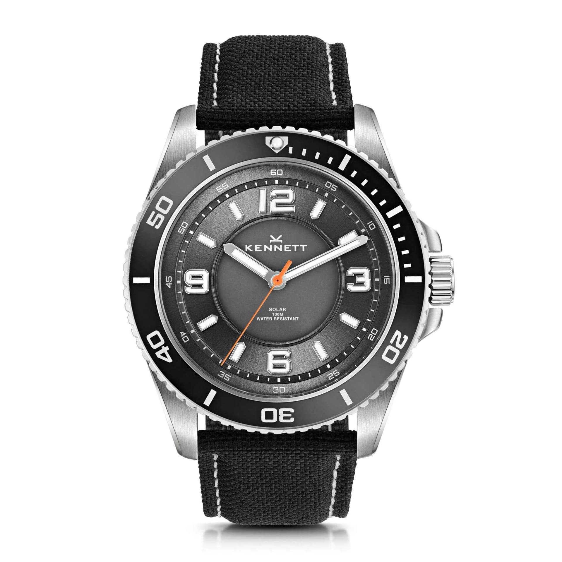Kennett Kennett Men's Solaxplorer Solar Powered Watch in True Black