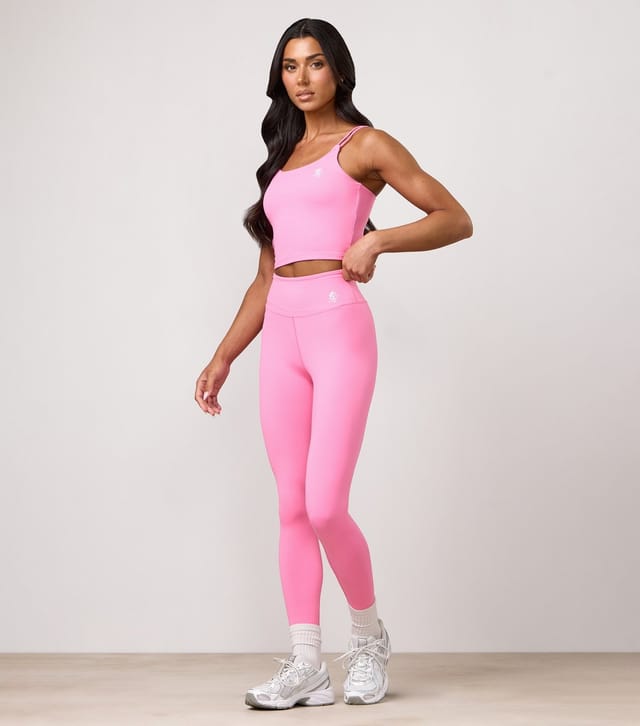 Gym King Women's Bright Pink 365 Logo Print Leggings Gym King New Look - 2