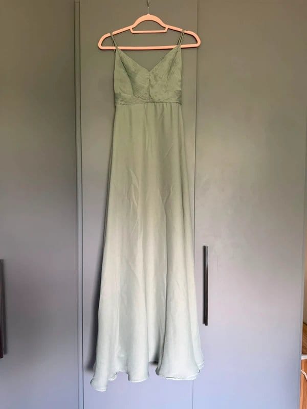 ASOS Sage Green Chiffon Bridesmaid Dress