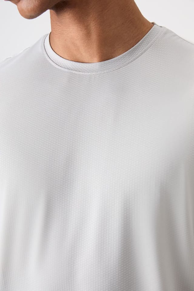 Tommy Life Tommy Life Men's Regular Fit Crew Neck T-Shirt in Light Grey - 3