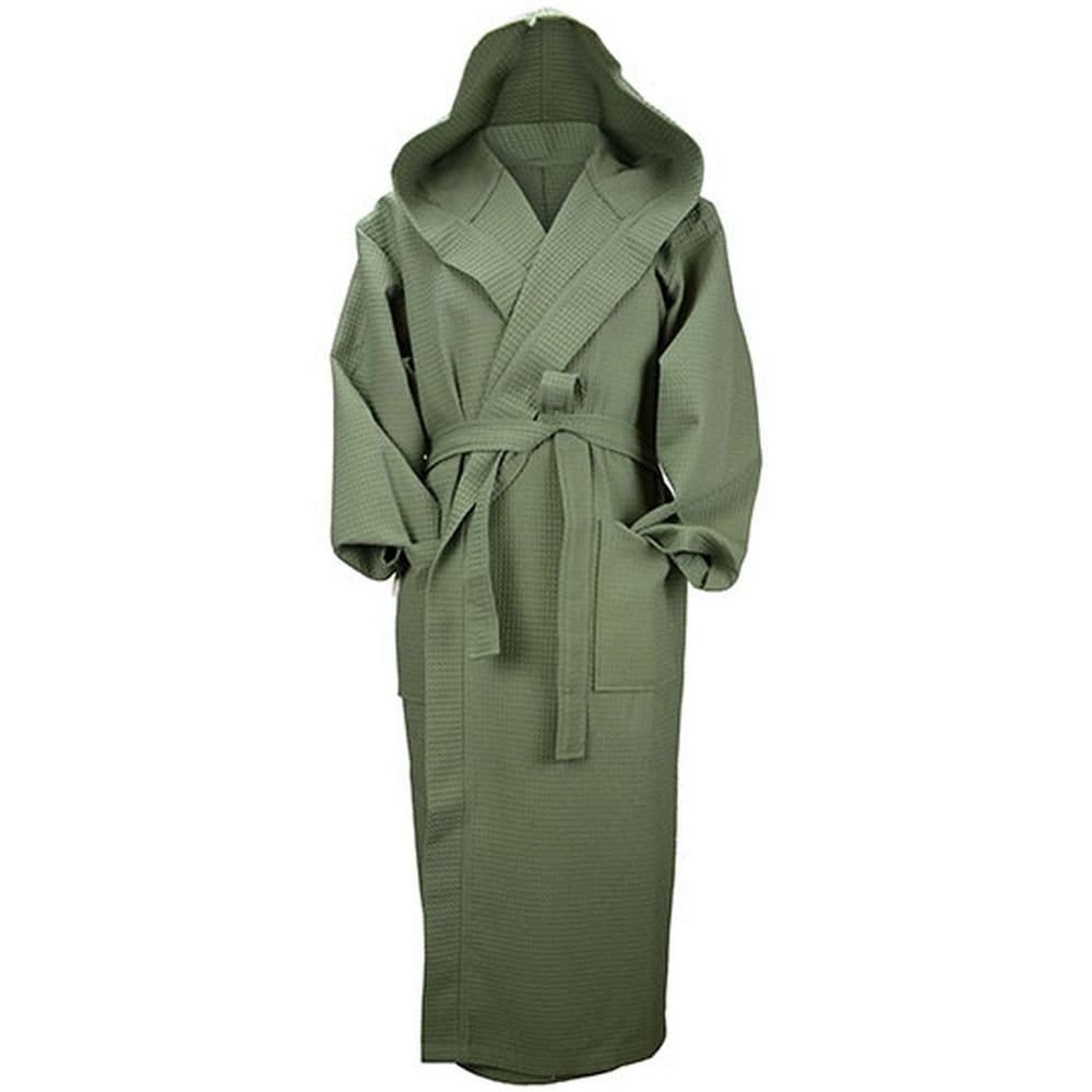 ARTG ARTG Women's Robezz Waffle Hooded Dressing Gown in Green - 1