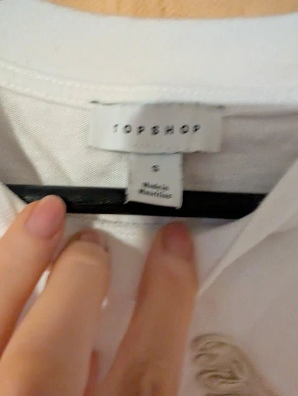 Topshop Topshop white printed t-shirt S
