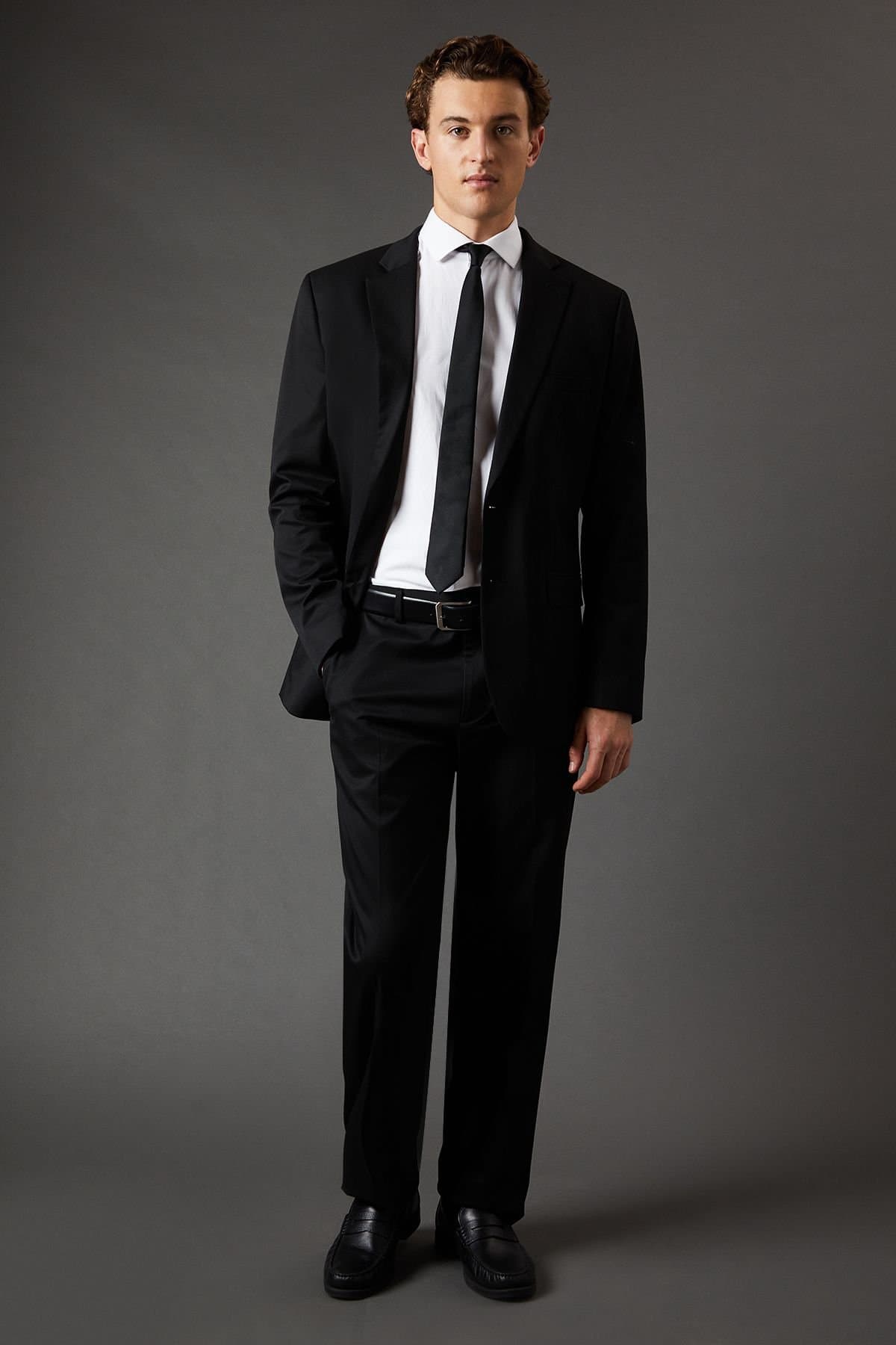 Burton Burton Men's Black Regular Fit Suit Trousers