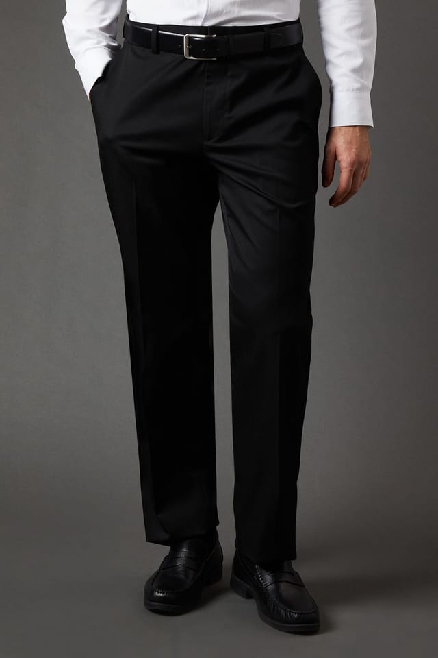 Burton Burton Men's Black Regular Fit Suit Trousers - 2