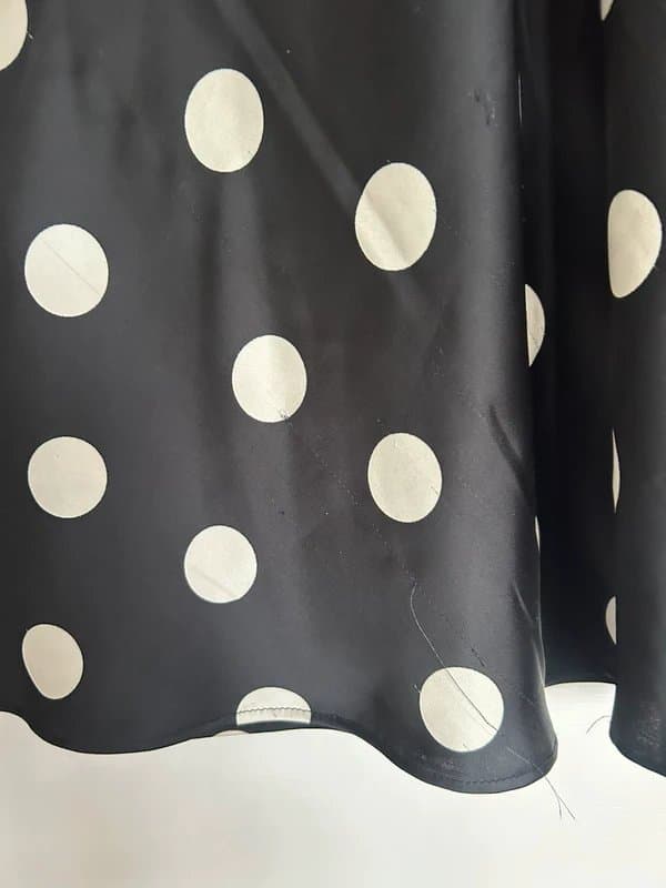 New Look Satin polka dot midi skirt