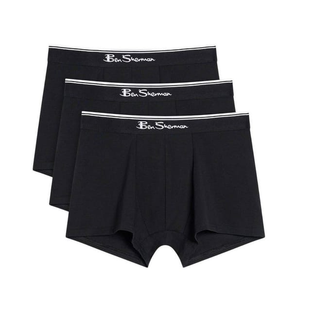 Ben Sherman Ben Sherman Men's Mod Signature Stripes Boxer Shorts (Pack of 3) in Black - 2