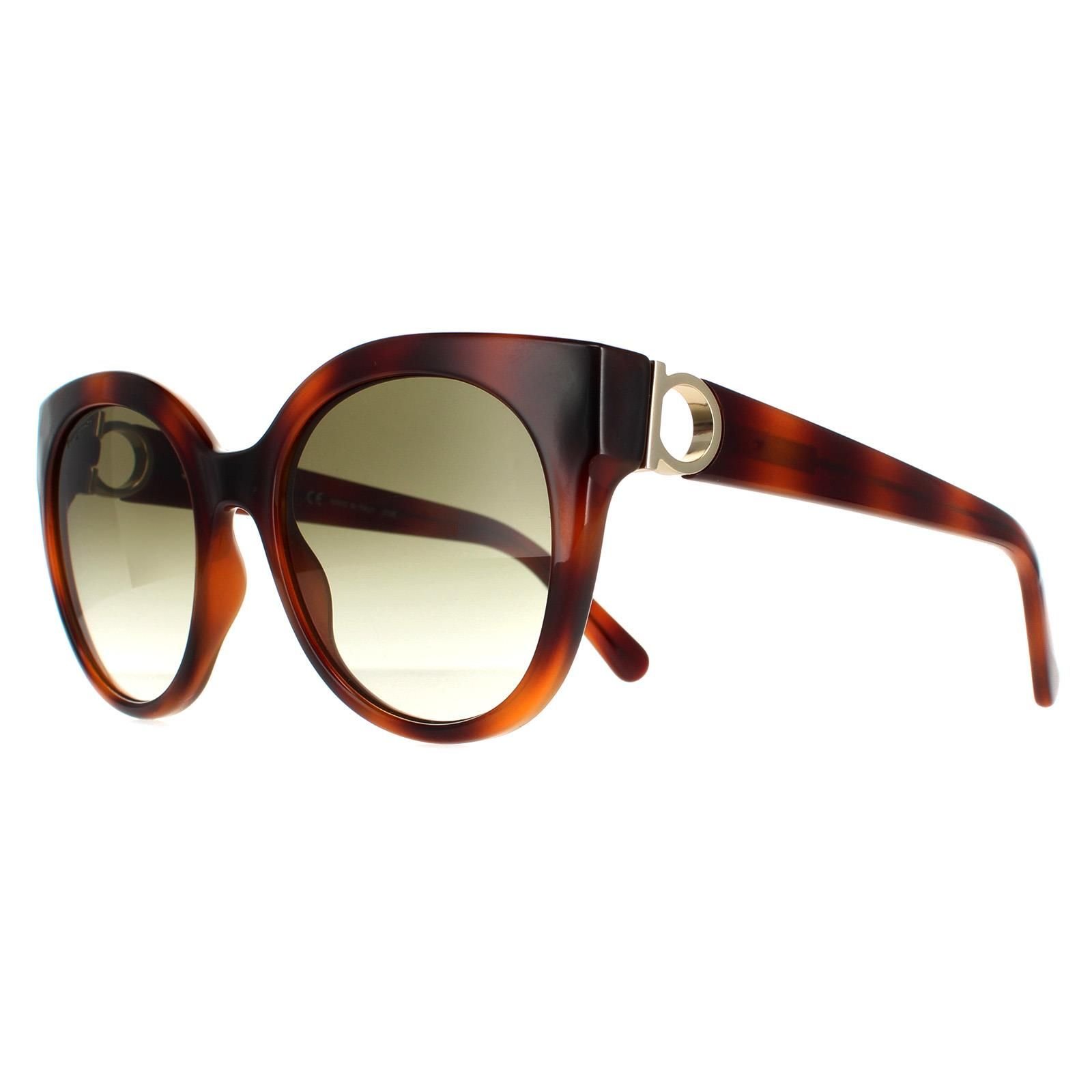 Salvatore Ferragamo Salvatore Ferragamo Women's Cat Eye Tortoise Green SF1031S in Brown - 2