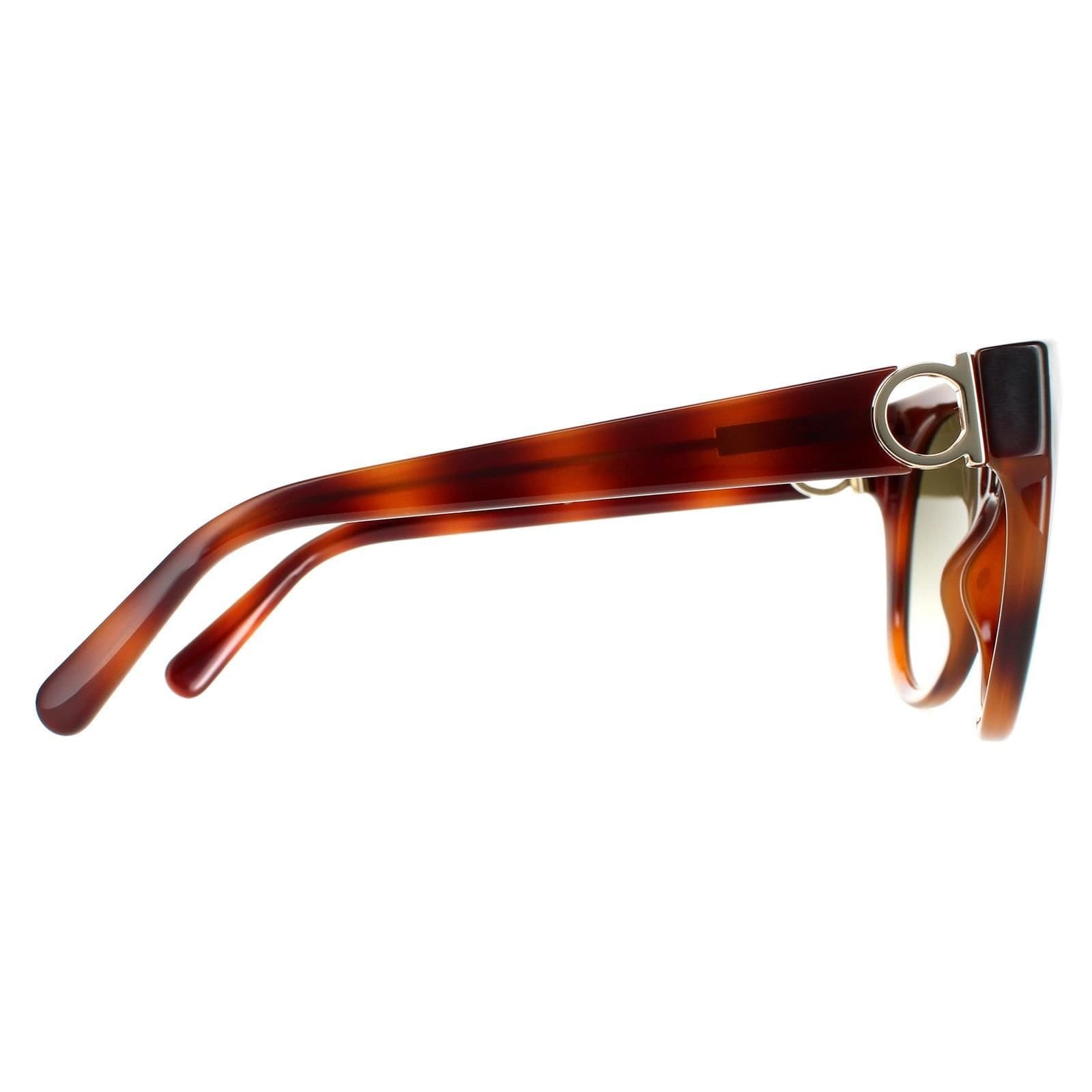 Salvatore Ferragamo Salvatore Ferragamo Women's Cat Eye Tortoise Green SF1031S in Brown - 4