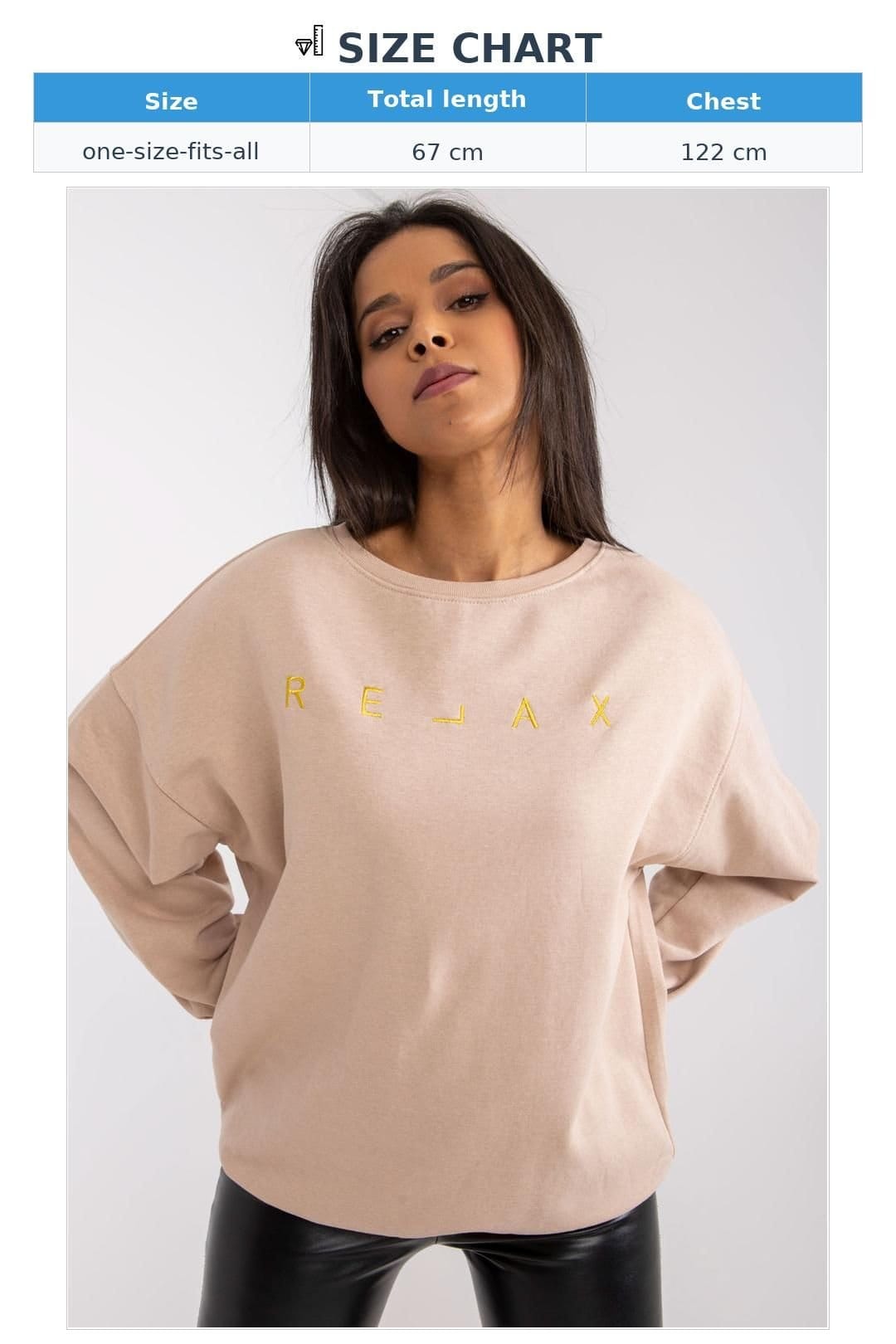 Love Lace Love Lace Women's Embroidered Long Sleeve Round Neck Blouse in Beige - 4