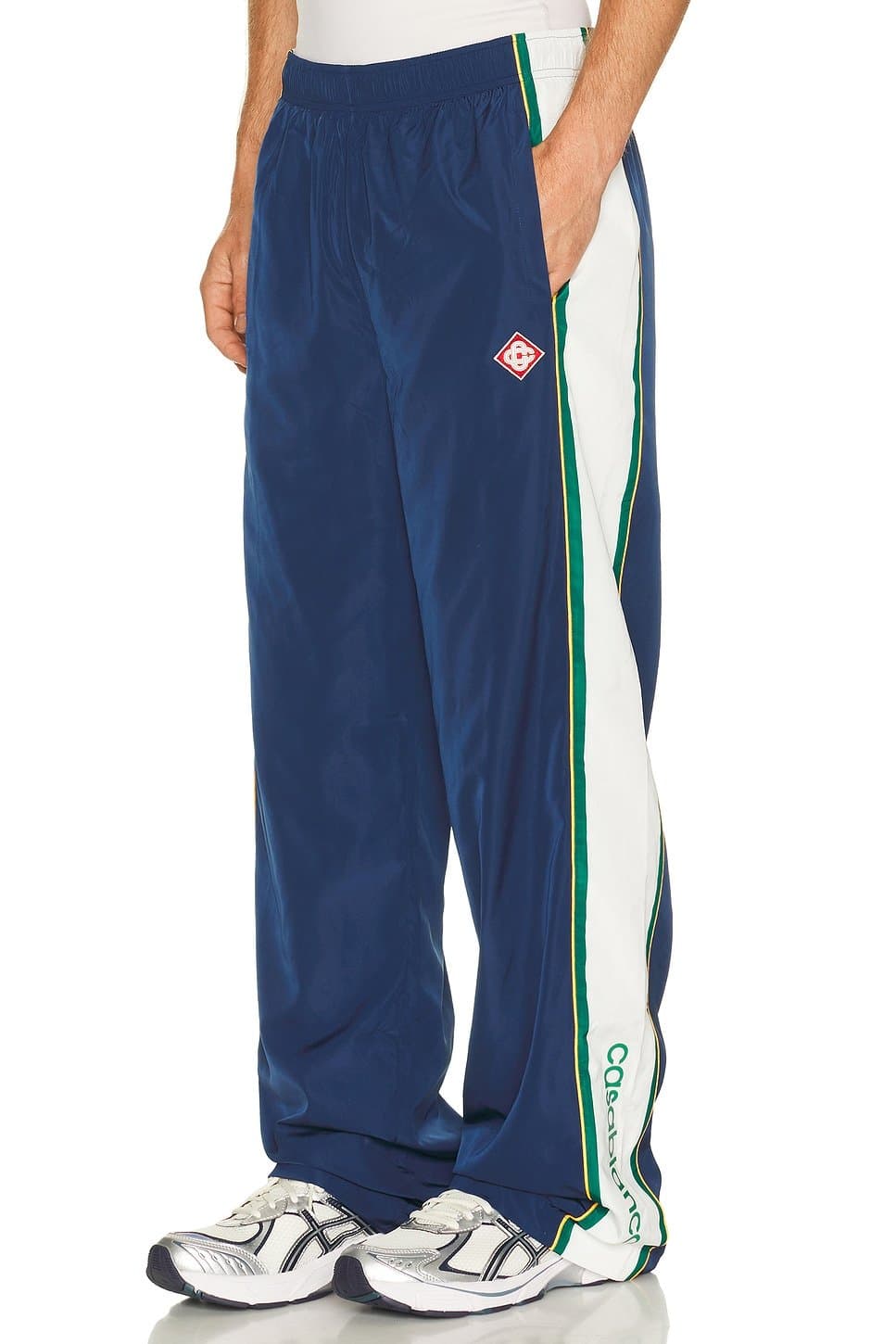 revolve Revolve Navy, Green, White & Yellow Track Pants