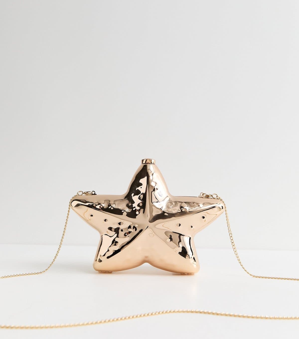 New Look Gold Tone Starfish Box Clutch New Look