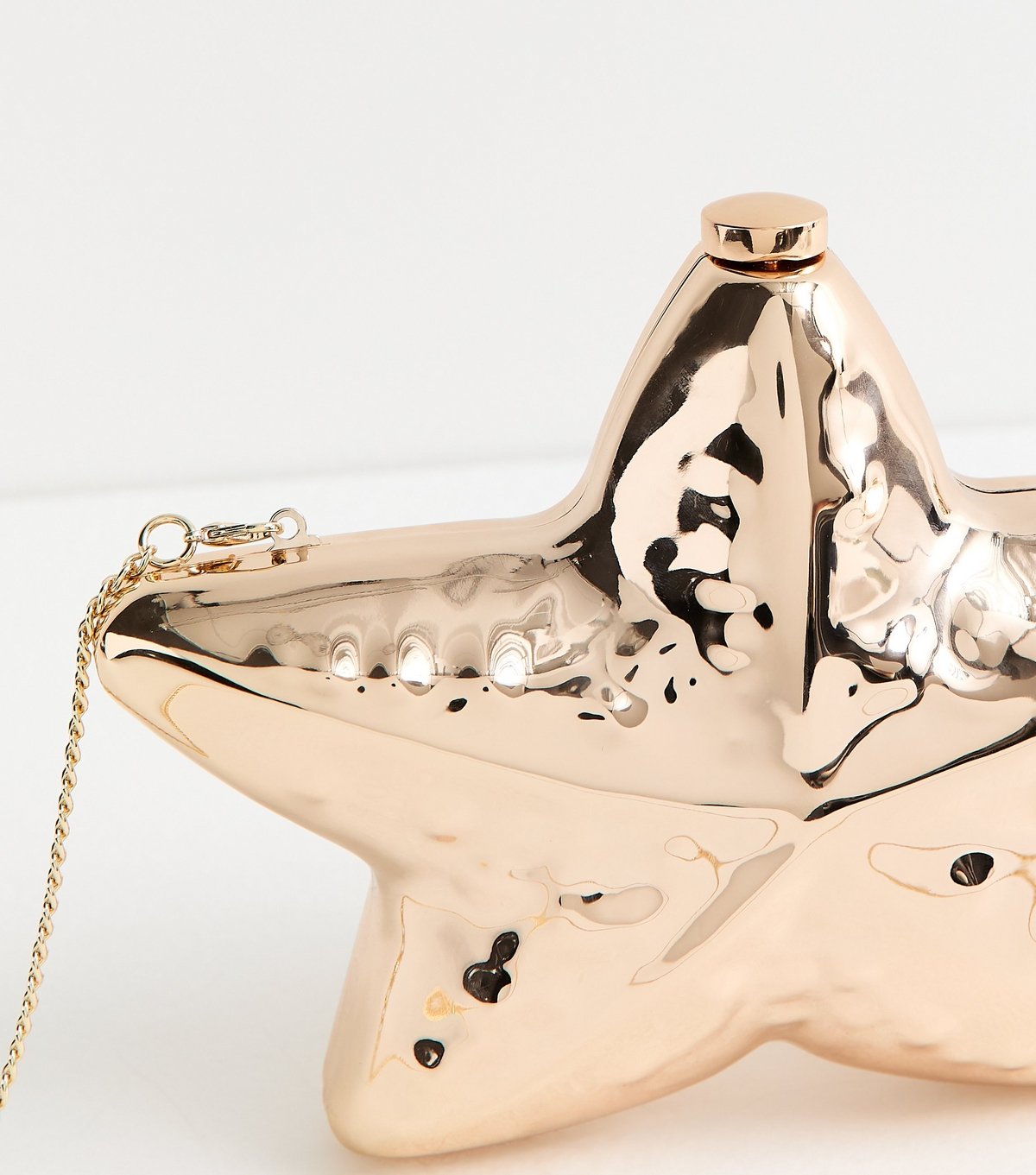 New Look Gold Tone Starfish Box Clutch New Look - 3