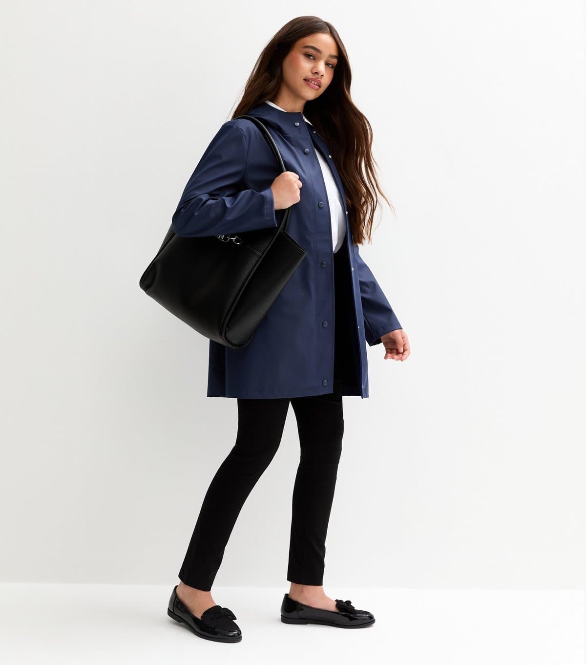 New Look New Look Navy Hooded Unlined Jacket