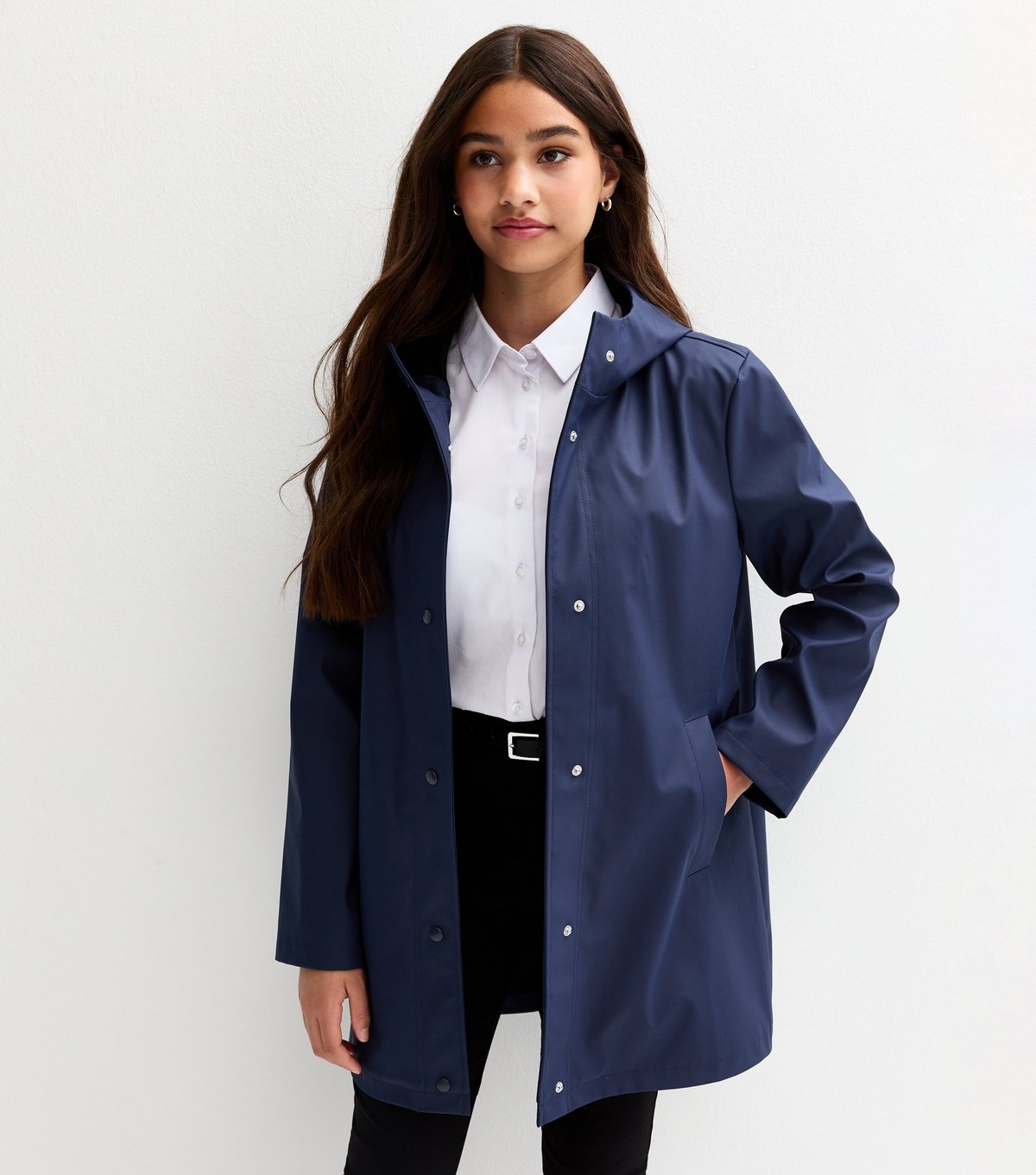 New Look Girls' Navy Hooded Unlined Jacket New Look - 3