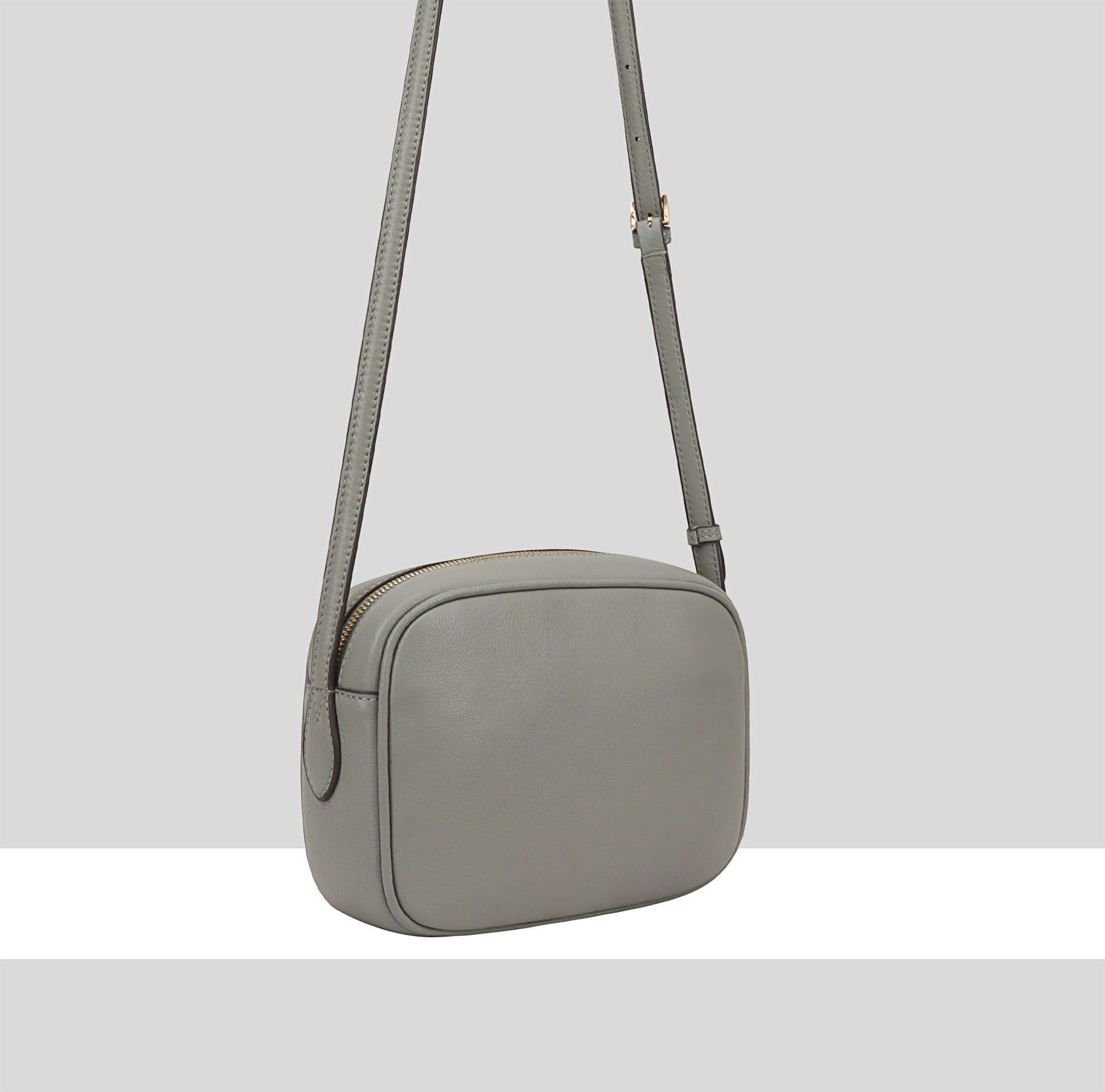 Paul Costelloe Paul Costelloe Women's Sazava Leather Cross Body Bag in Dark Grey - 4