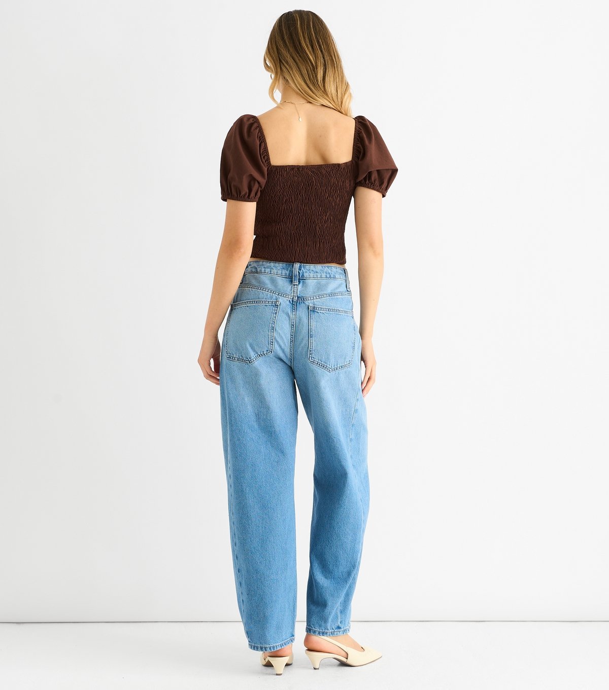 Gini London Women's Rust Puff Sleeve Top Gini London New Look - 4