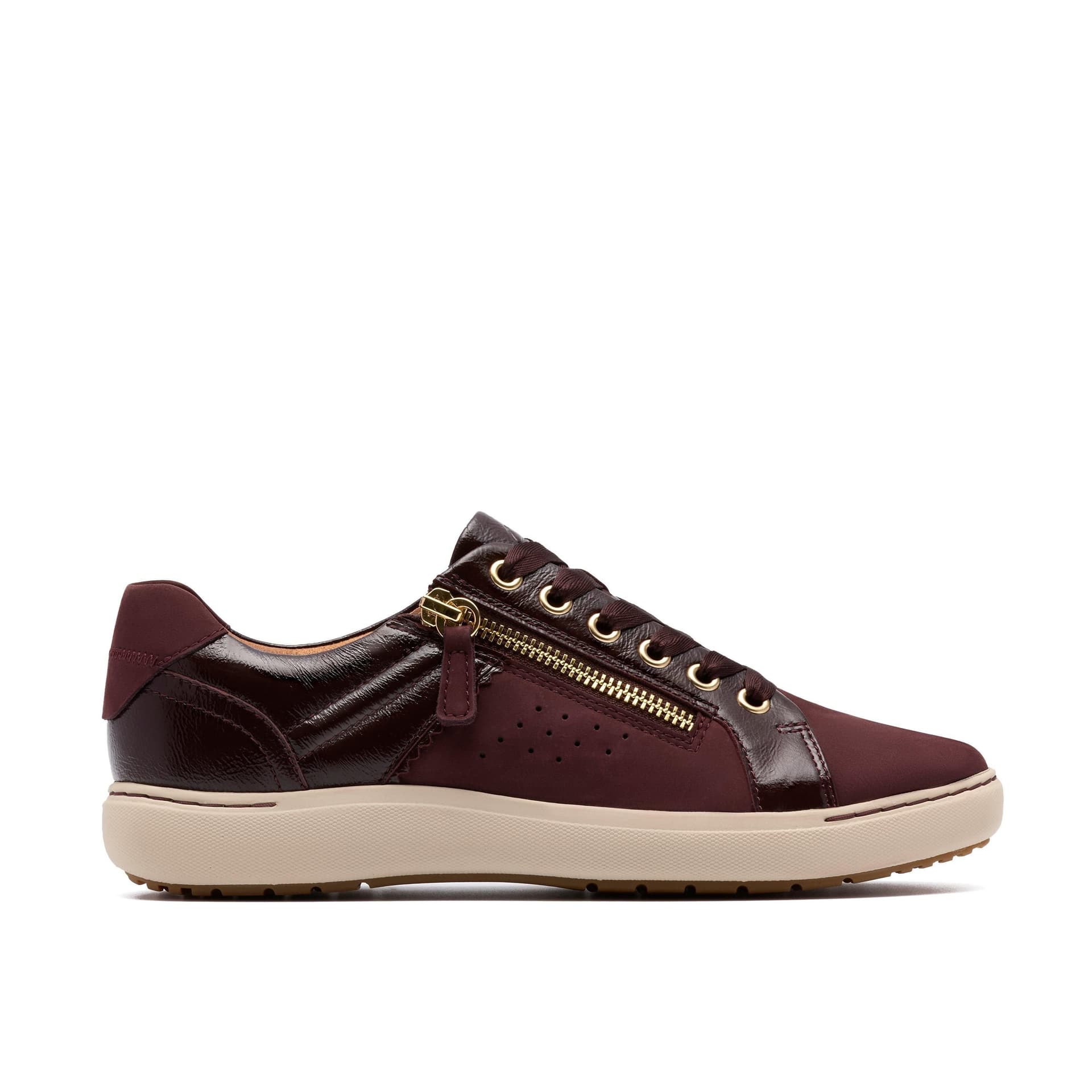 Clarks Clarks Women's Nalle Zen Merlot Combination Trainers in Red