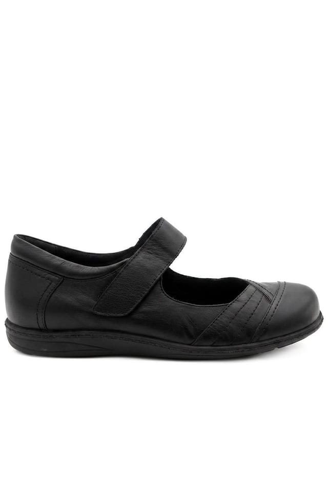 Pavers Pavers Women's Smart Leather Mary Janes in Black - 2