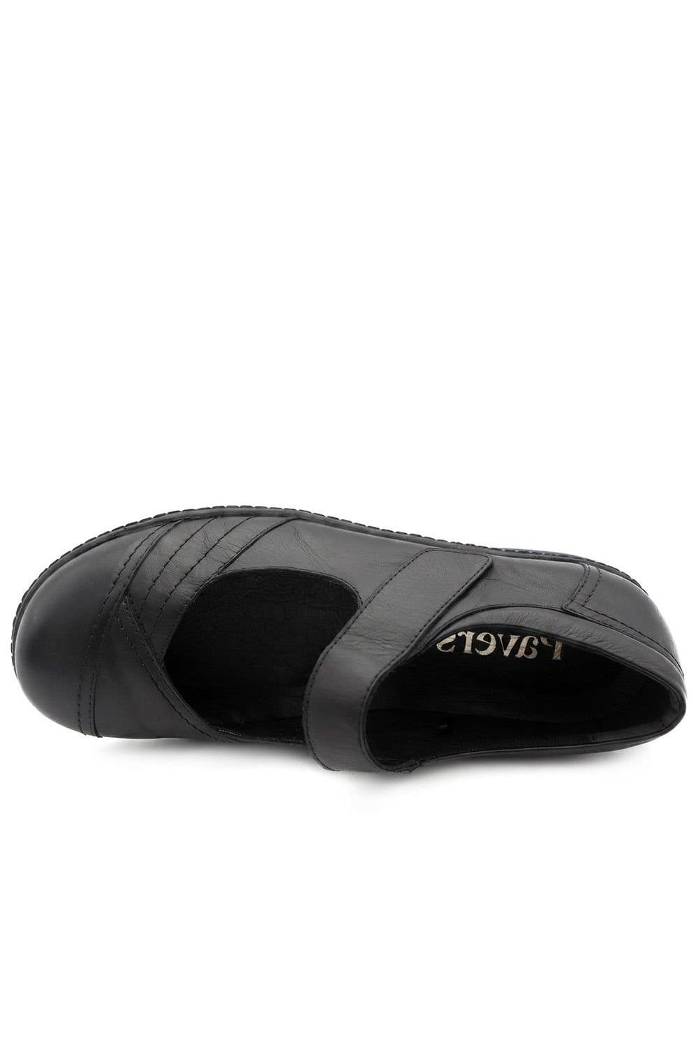 Pavers Pavers Women's Smart Leather Mary Janes in Black - 4